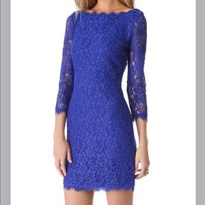 DVF classic lace mini dress